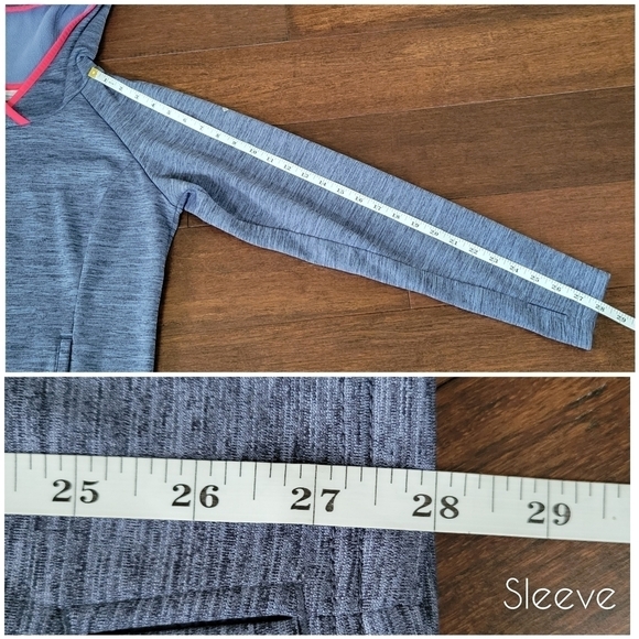 Columbia women's fleece lined mid-weight long sleeve hoodie blue spacedye size S - Picture 9 of 10